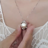 Freshwater Pearl Necklace, 925 Sterling Silver Jewelry